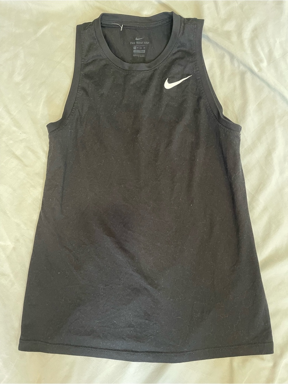 Nike Women’s Black Tank Top with White Logo